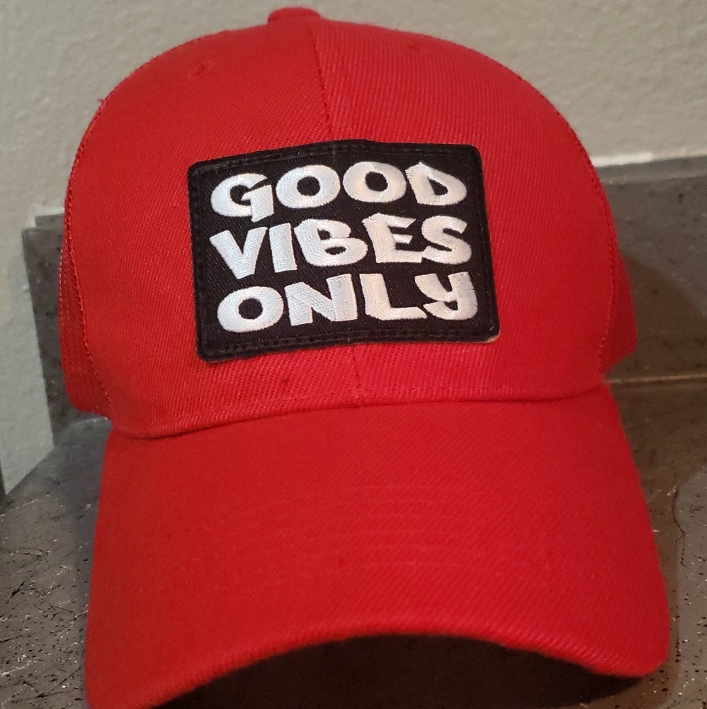 RED "Good Vibes Only" Snapback Hat